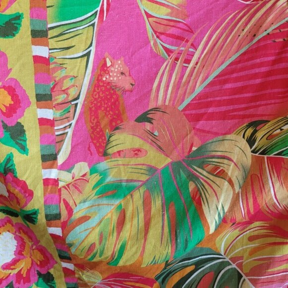 Rachel Roy Linen Rayon Kimono Cover-Up Tropical OS - Picture 4 of 14